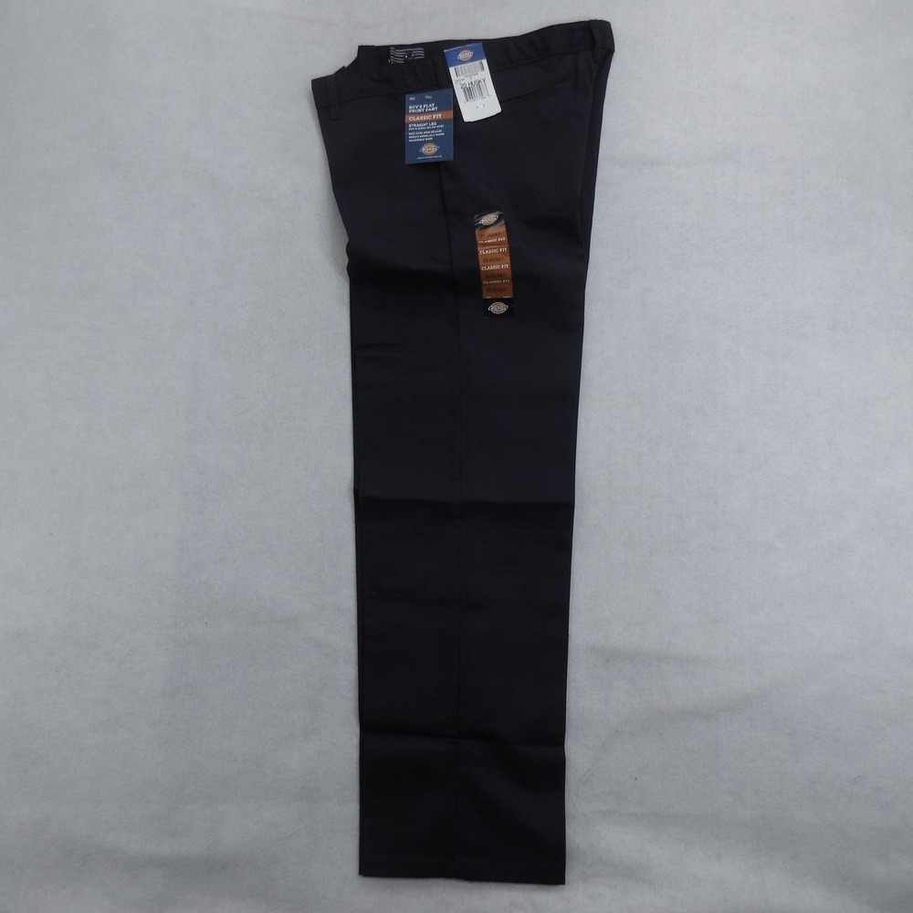 Dickies Boys Pants 20 Husky Navy Classic Fit Straight Leg School Uniform New